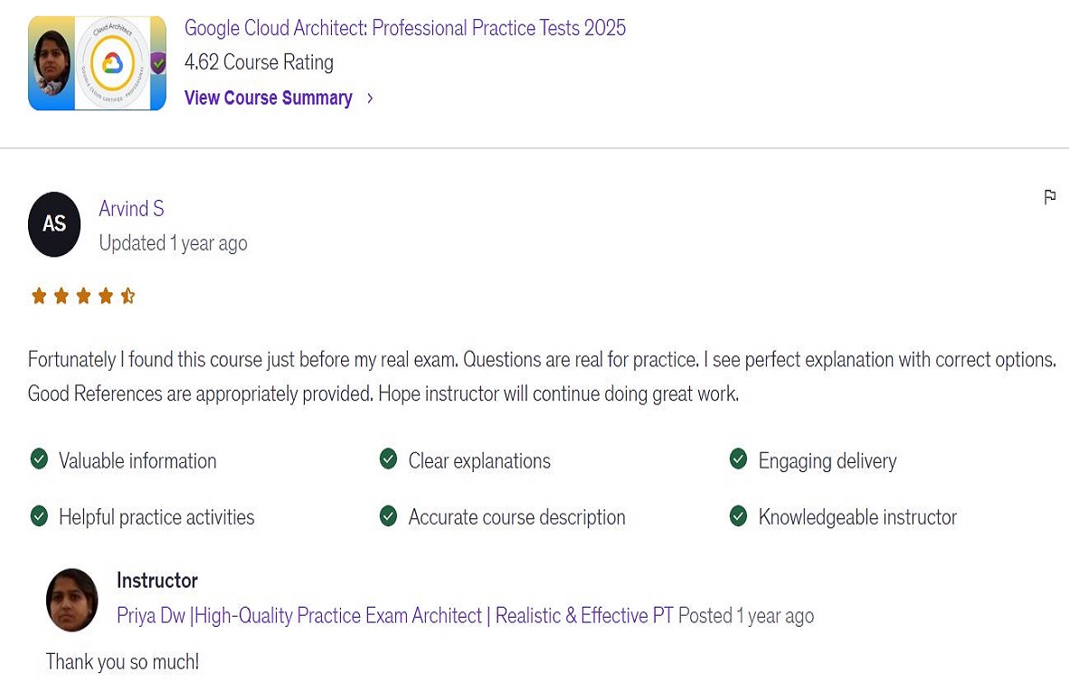 Arvind recommending CertShield courses
