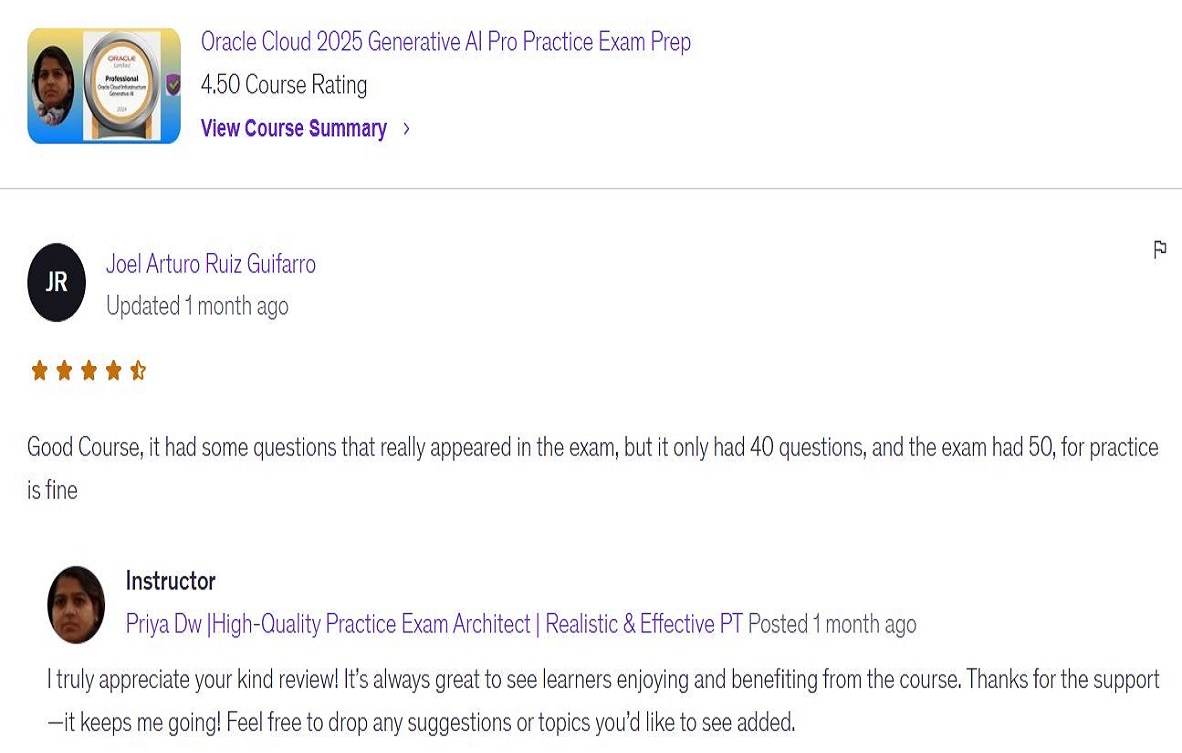 Joel sharing additional positive review